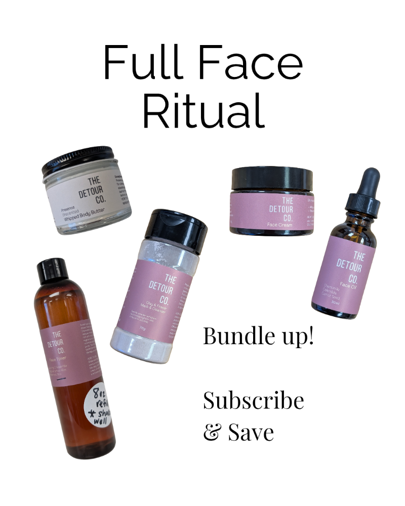 gentle oil cleanse, natural face cream, hydrating face toner, plant powered mask, regenerative face oil