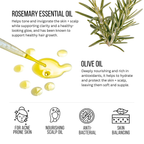A nourishing botanical hair and skin treatment that helps soften, smooth, and condition dry hair, and soothe and cleanse skin.