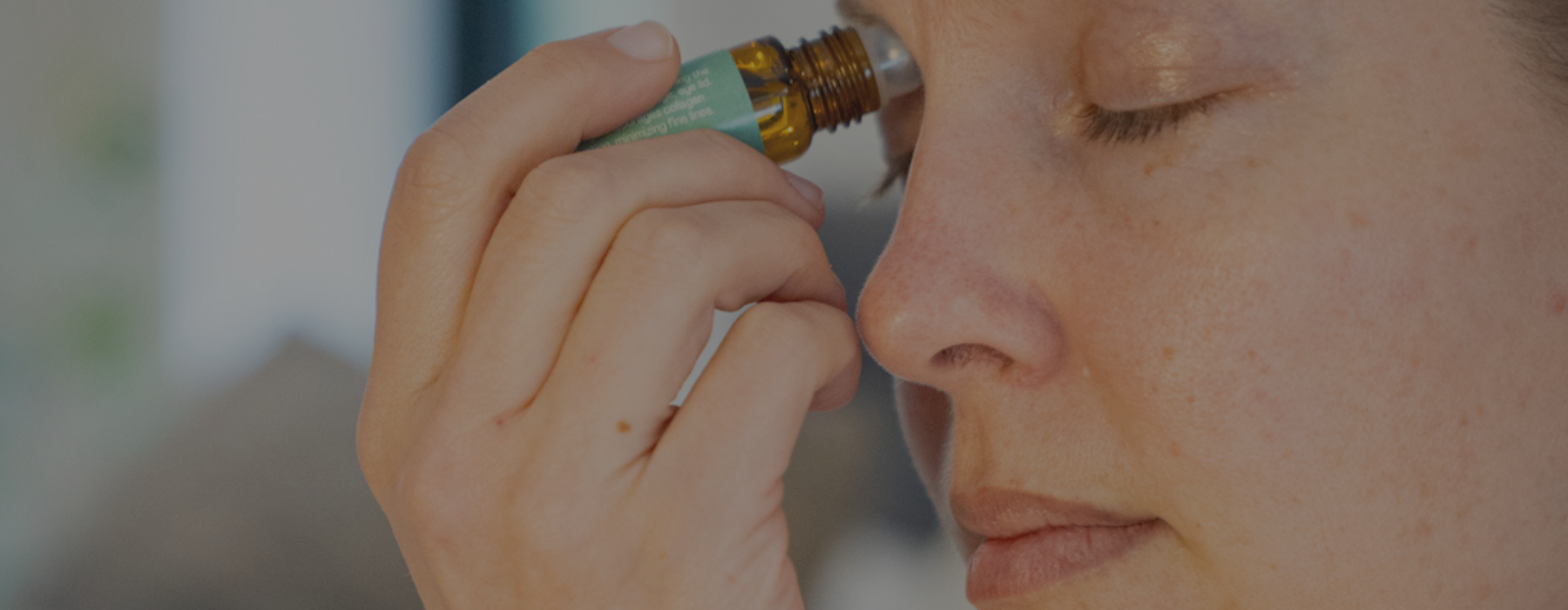 A botanical eye oil featuring yarrow to nourish the delicate under-eye area in a glass roller bottle.